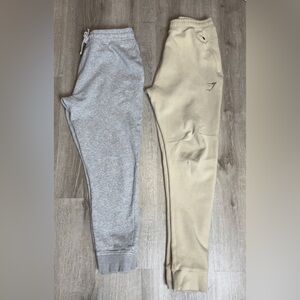 Mens Gymshark Gray and Tan Joggers ~ Size XS
